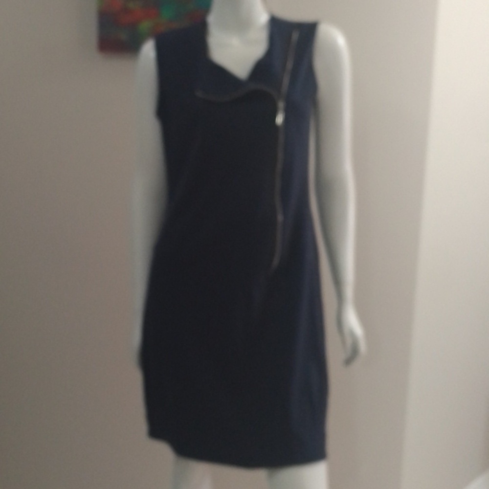 ! A6 Dolcezza S Navy Dress With Angle Zip NWT